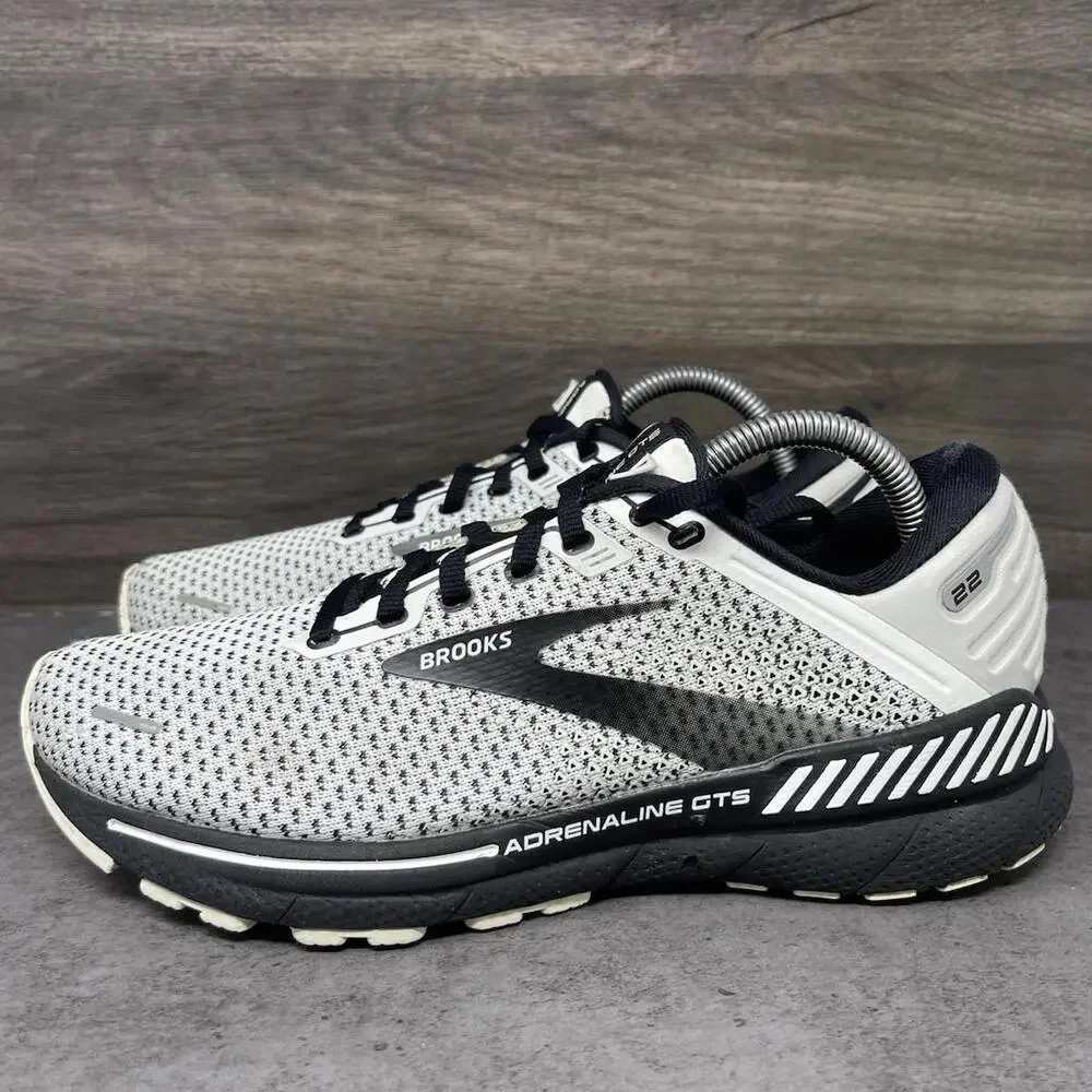 Brooks Adrenaline GTS 22 Sneakers Womens Size 9 Black White Running Shoes
